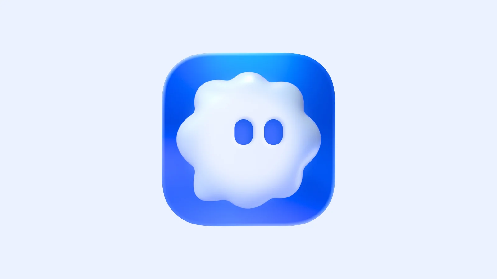 The Abode icon centered on a pale pink background