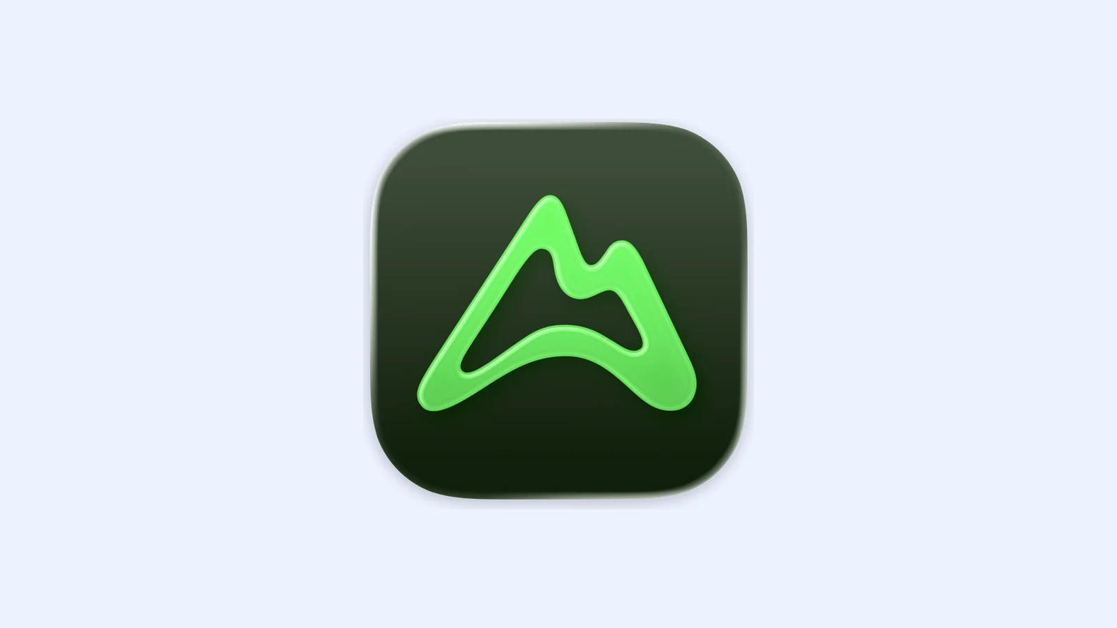The AllTrails app icon on a pale blue background