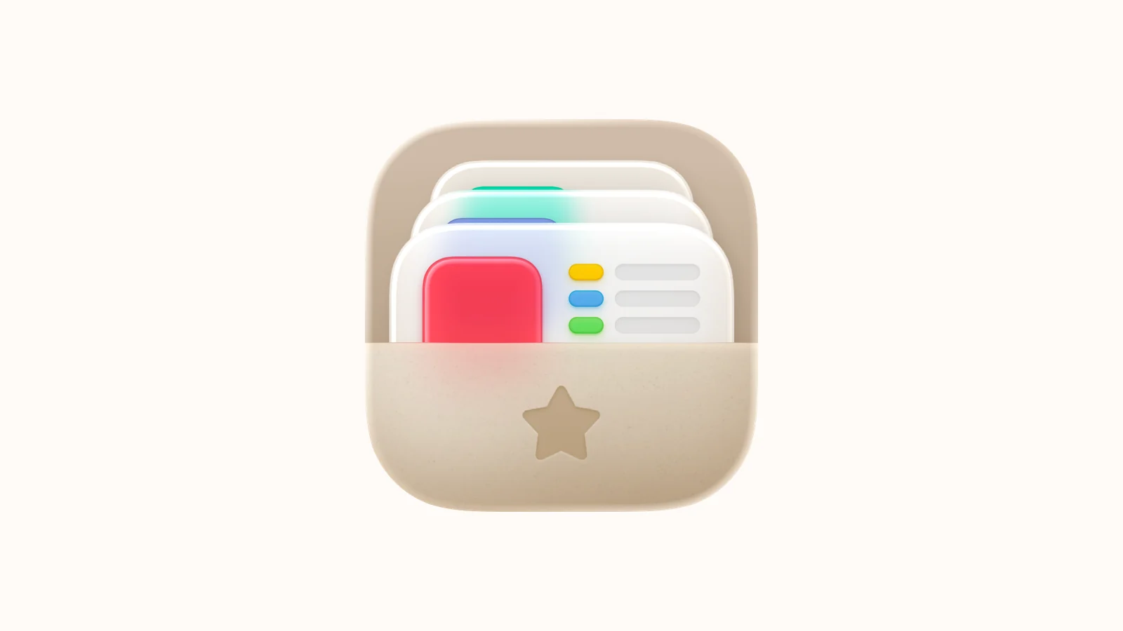 The Crouton app icon centered on a pale tan background