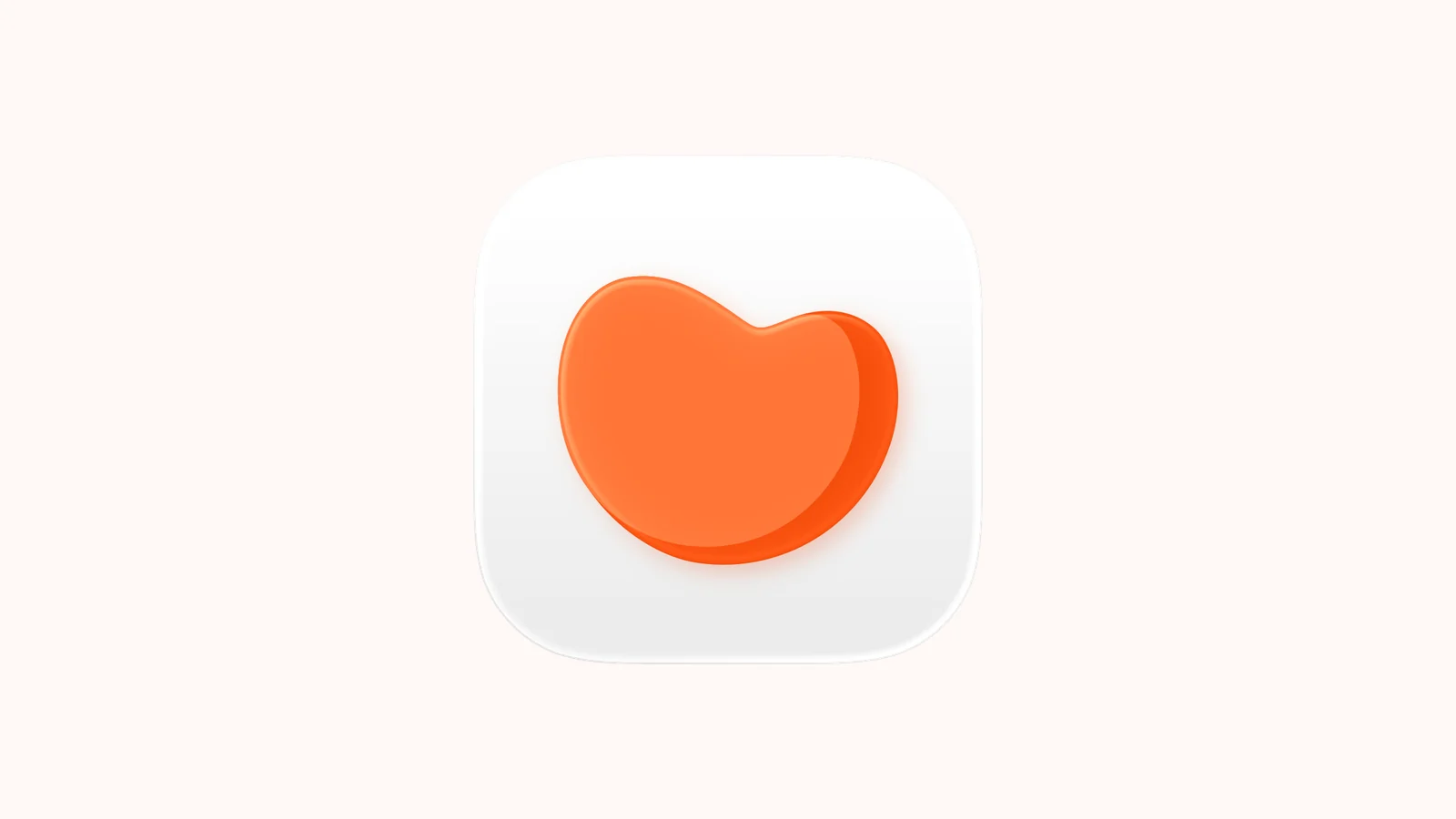 The Gentler Streak app icon centered on a pale orange background
