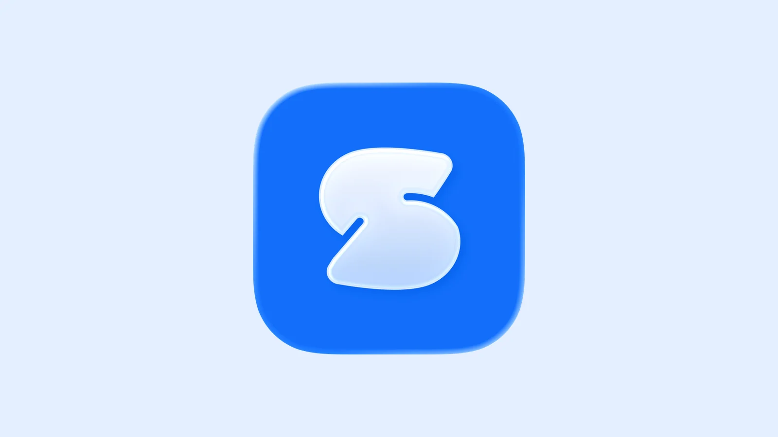 The Superlocal icon centered on a pale blue background