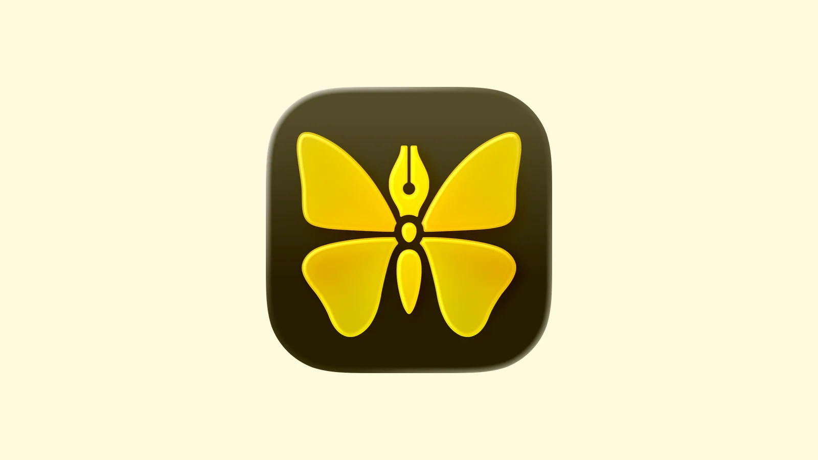 The Ulysses app icon centered on a pale yellow background